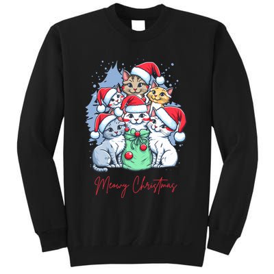 Meowy Christmas Cat Lover Holiday Sweatshirt