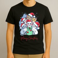 Meowy Christmas Cat Lover Holiday T-Shirt