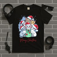 Meowy Christmas Cat Lover Holiday T-Shirt