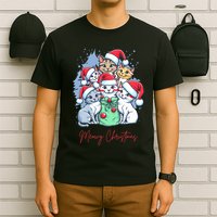 Meowy Christmas Cat Lover Holiday T-Shirt