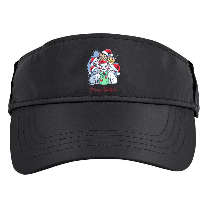 Meowy Christmas Cat Lover Holiday Adult Drive Performance Visor
