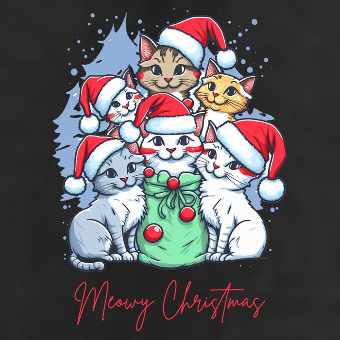Meowy Christmas Cat Lover Holiday Adult Drive Performance Visor