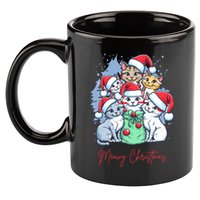 Meowy Christmas Cat Lover Holiday 11oz C Handle Ceramic Mug