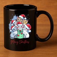 Meowy Christmas Cat Lover Holiday 11oz C Handle Ceramic Mug