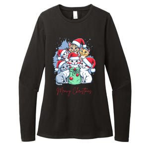 Meowy Christmas Cat Lover Holiday Womens CVC Long Sleeve Shirt