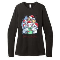 Meowy Christmas Cat Lover Holiday Womens CVC Long Sleeve Shirt