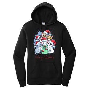 Meowy Christmas Cat Lover Holiday Women's Pullover Hoodie