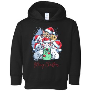 Meowy Christmas Cat Lover Holiday Toddler Hoodie