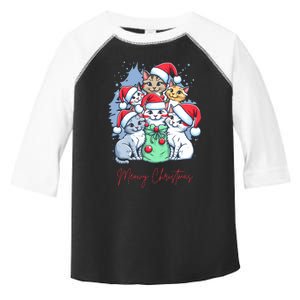 Meowy Christmas Cat Lover Holiday Toddler Fine Jersey T-Shirt