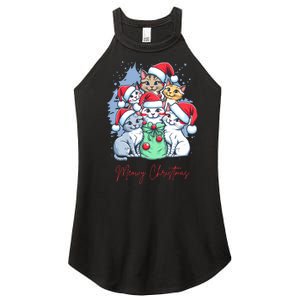 Meowy Christmas Cat Lover Holiday Women's Perfect Tri Rocker Tank