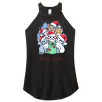 Meowy Christmas Cat Lover Holiday Women's Perfect Tri Rocker Tank