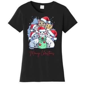 Meowy Christmas Cat Lover Holiday Women's T-Shirt