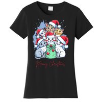 Meowy Christmas Cat Lover Holiday Women's T-Shirt