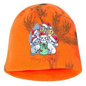 Meowy Christmas Cat Lover Holiday Kati - Camo Knit Beanie