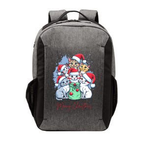 Meowy Christmas Cat Lover Holiday Vector Backpack