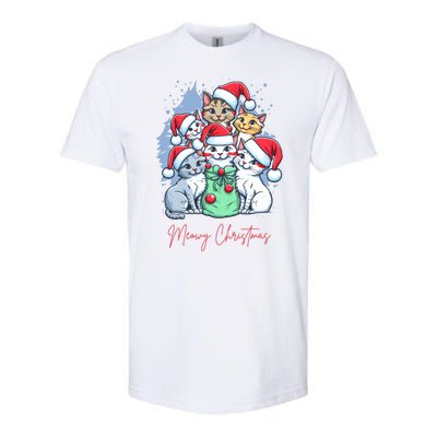 Meowy Christmas Cat Lover Holiday Softstyle® CVC T-Shirt