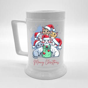 Meowy Christmas Cat Lover Holiday Beer Stein