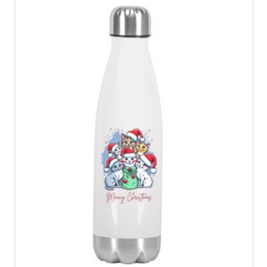 Meowy Christmas Cat Lover Holiday Stainless Steel Insulated Water Bottle