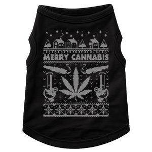 Merry Cannabis Christmas Ugly Sweater Weed Lover Present Doggie Tank