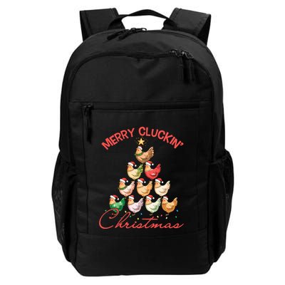 Merry Cluckin Christmas Holiday Chicken Christmas Tree Backpack