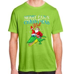 Merry Cajun Christmas YaLl Funny Louisiana Bayou Xmas Adult ChromaSoft Performance T-Shirt