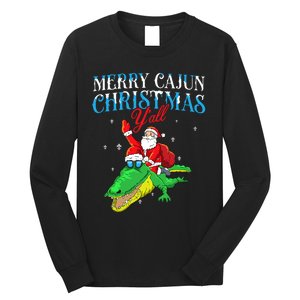 Merry Cajun Christmas YaLl Funny Louisiana Bayou Xmas Long Sleeve Shirt