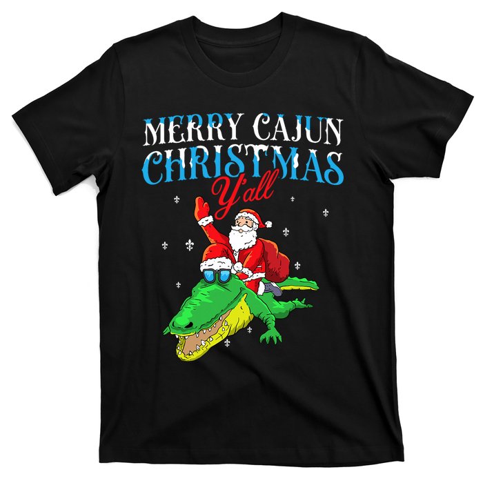 Merry Cajun Christmas YaLl Funny Louisiana Bayou Xmas T-Shirt