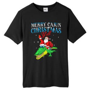 Merry Cajun Christmas YaLl Funny Louisiana Bayou Xmas Tall Fusion ChromaSoft Performance T-Shirt