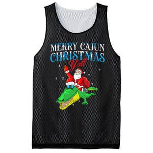 Merry Cajun Christmas YaLl Funny Louisiana Bayou Xmas Mesh Reversible Basketball Jersey Tank