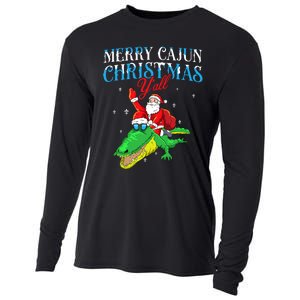 Merry Cajun Christmas YaLl Funny Louisiana Bayou Xmas Cooling Performance Long Sleeve Crew