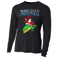 Merry Cajun Christmas YaLl Funny Louisiana Bayou Xmas Cooling Performance Long Sleeve Crew