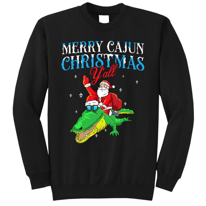 Merry Cajun Christmas YaLl Funny Louisiana Bayou Xmas Tall Sweatshirt