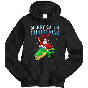 Merry Cajun Christmas YaLl Funny Louisiana Bayou Xmas Tie Dye Hoodie