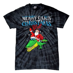 Merry Cajun Christmas YaLl Funny Louisiana Bayou Xmas Tie-Dye T-Shirt