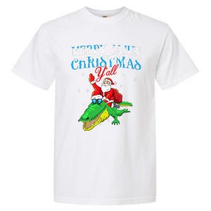 Merry Cajun Christmas YaLl Funny Louisiana Bayou Xmas Garment-Dyed Heavyweight T-Shirt