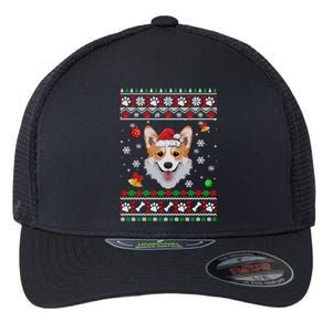 Merry Corgmas Christmas Ugly Xmas Corgi Santa Hat Funny Gift Flexfit Unipanel Trucker Cap