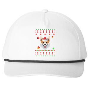 Merry Corgmas Christmas Ugly Xmas Corgi Santa Hat Funny Gift Snapback Five-Panel Rope Hat