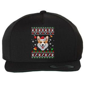 Merry Corgmas Christmas Ugly Xmas Corgi Santa Hat Funny Gift Wool Snapback Cap