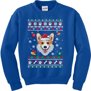 Merry Corgmas Christmas Ugly Xmas Corgi Santa Hat Funny Gift Kids Sweatshirt