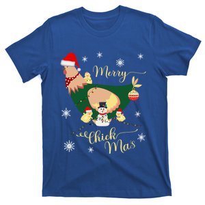 Merry Chickmas Chicken Family Holiday With Funny Snow Gift T-Shirt