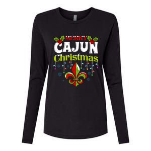 Merry Cajun Christmasnew Orleans Louisiana Bayou Xmas Long Sleeve Womens Cotton Relaxed Long Sleeve T-Shirt