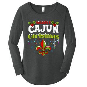 Merry Cajun Christmasnew Orleans Louisiana Bayou Xmas Long Sleeve Women's Perfect Tri Tunic Long Sleeve Shirt