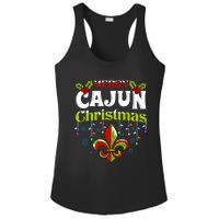 Merry Cajun Christmasnew Orleans Louisiana Bayou Xmas Long Sleeve Ladies PosiCharge Competitor Racerback Tank