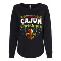 Merry Cajun Christmasnew Orleans Louisiana Bayou Xmas Long Sleeve Womens California Wash Sweatshirt