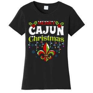 Merry Cajun Christmasnew Orleans Louisiana Bayou Xmas Long Sleeve Women's T-Shirt