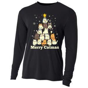 Merry Catmas Cat Lover Christmas Long Sleeve Cooling Performance Long Sleeve Crew