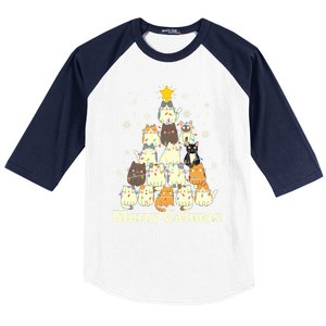 Merry Catmas Cat Lover Christmas Long Sleeve Baseball Sleeve Shirt