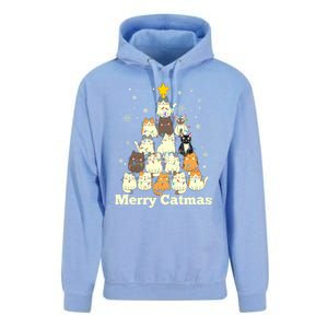 Merry Catmas Cat Lover Christmas Long Sleeve Unisex Surf Hoodie