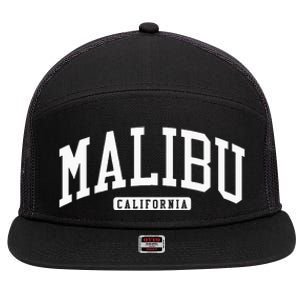 Malibu California CA College 7 Panel Mesh Trucker Snapback Hat