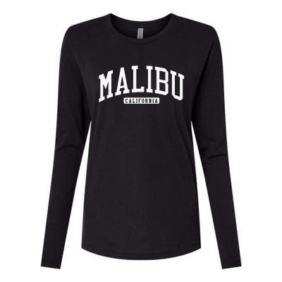 Malibu California CA College Womens Cotton Relaxed Long Sleeve T-Shirt